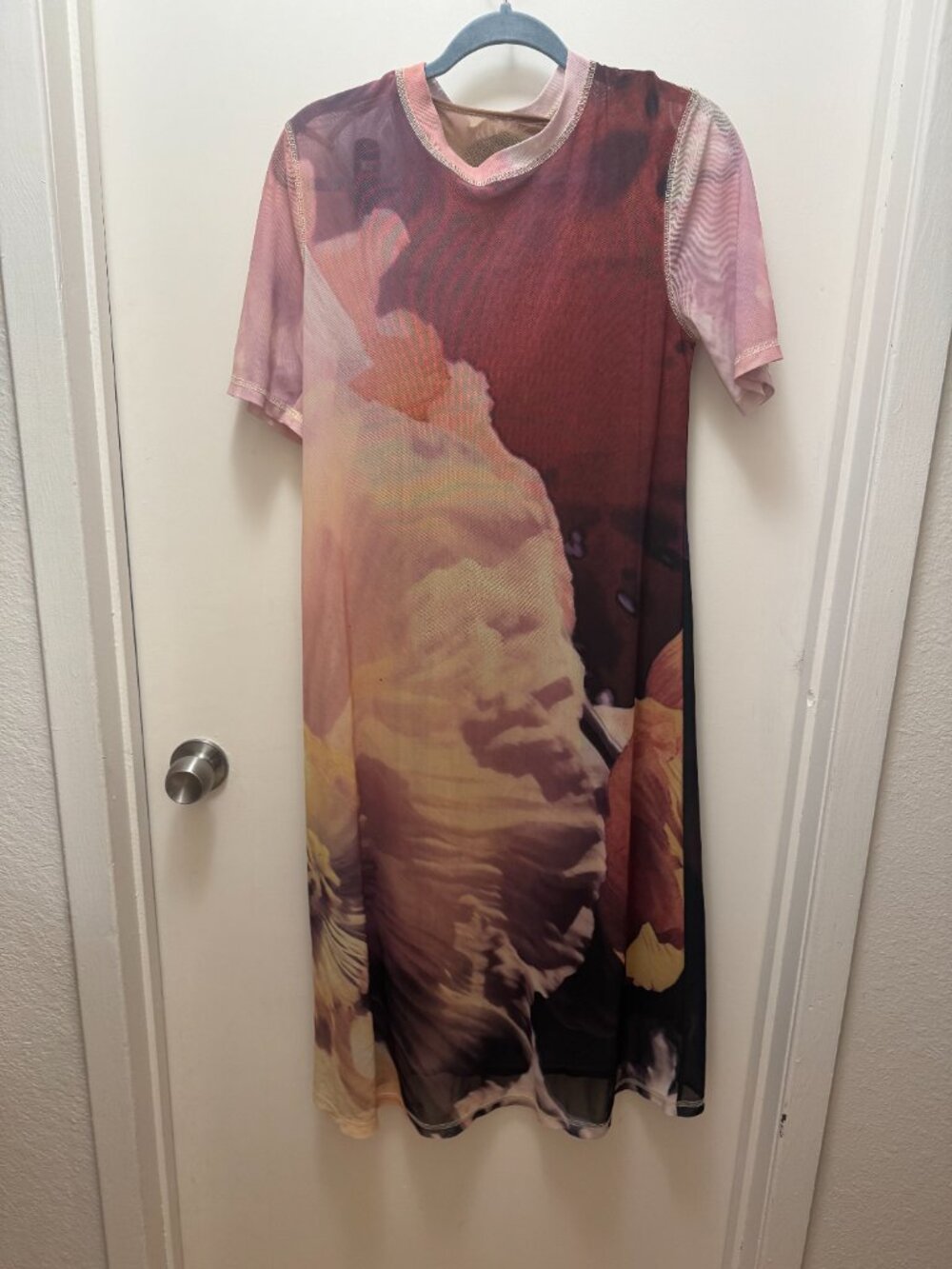 No. 6 Designer Printed Abstract Ella Midi Dress Sz L - Picture 8 of 15